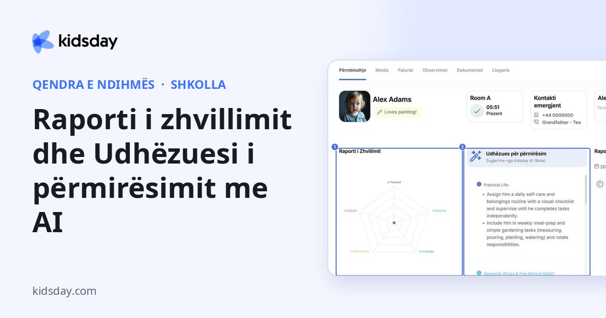 Raporti i zhvillimit dhe Udhëzuesi i përmirësimit me AI
