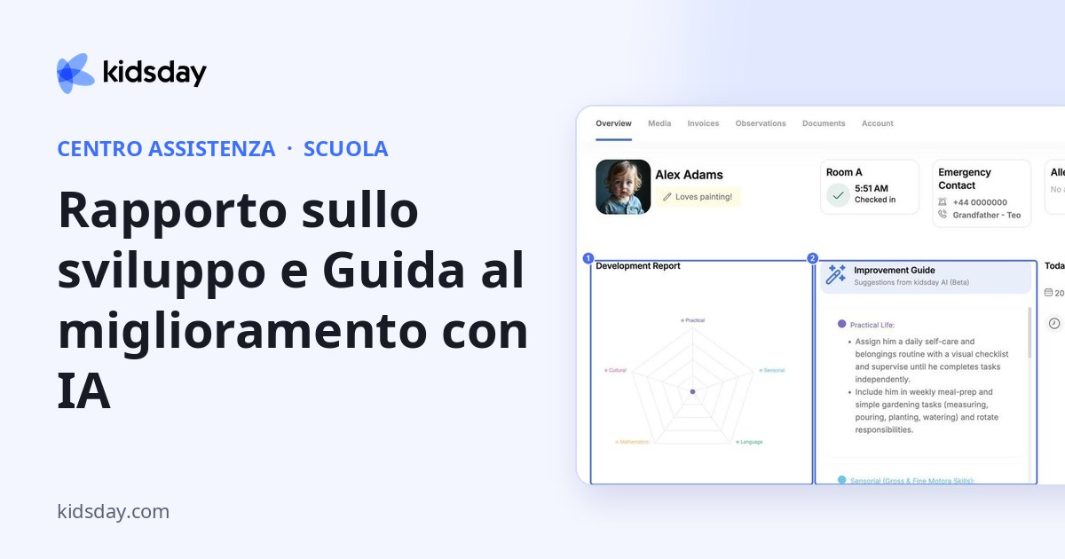 Rapporto sullo sviluppo e Guida al miglioramento con IA