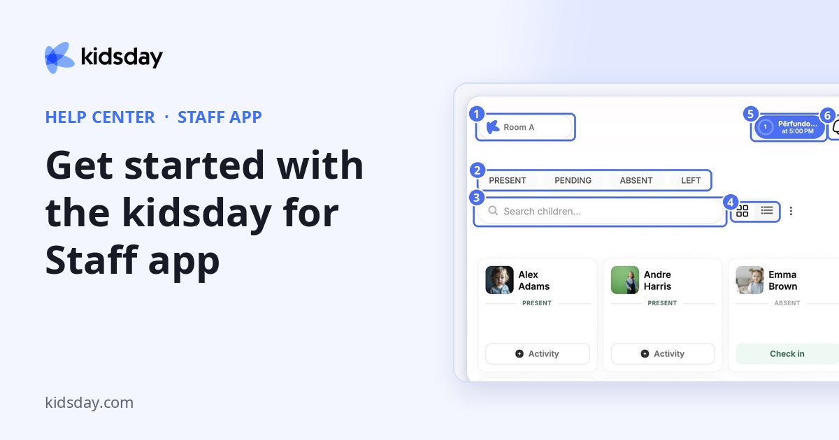 Get started with the kidsday for Staff app
