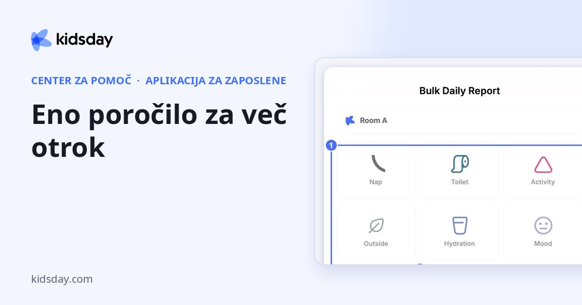 Eno poročilo za več otrok