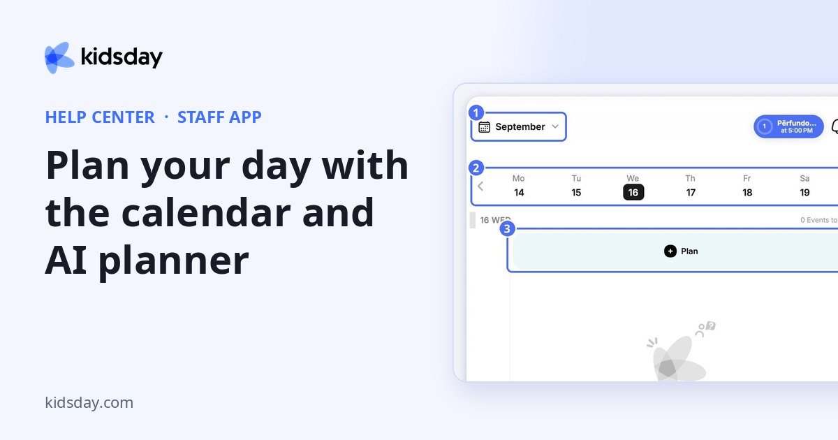 Plan your day with the calendar and AI planner
