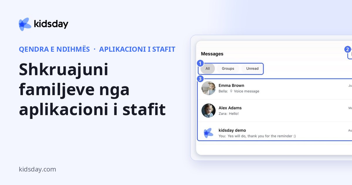 Shkruajuni familjeve nga aplikacioni i stafit