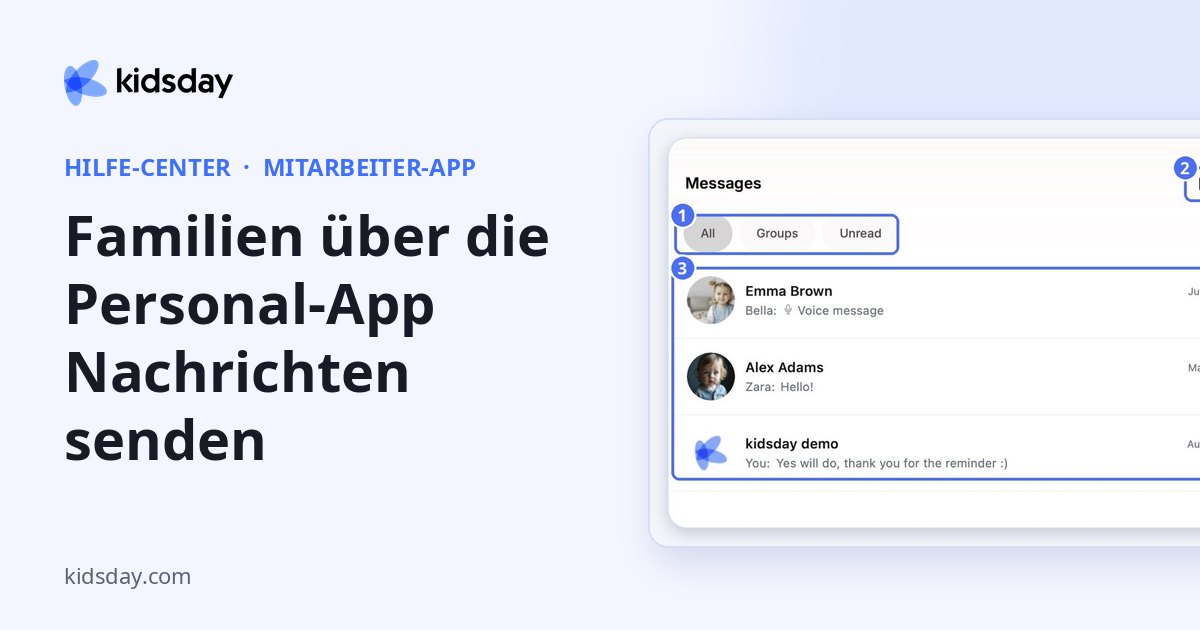 Familien über die Personal-App Nachrichten senden