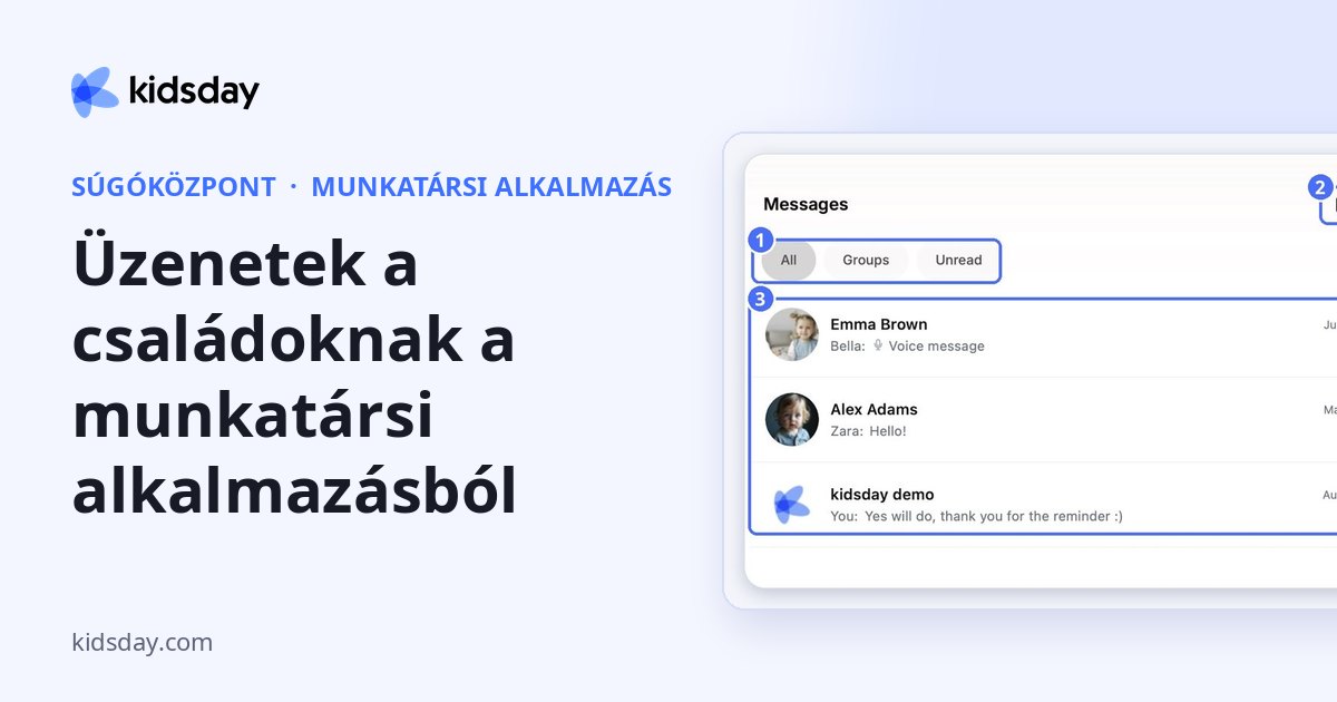 Üzenetek a családoknak a munkatársi alkalmazásból
