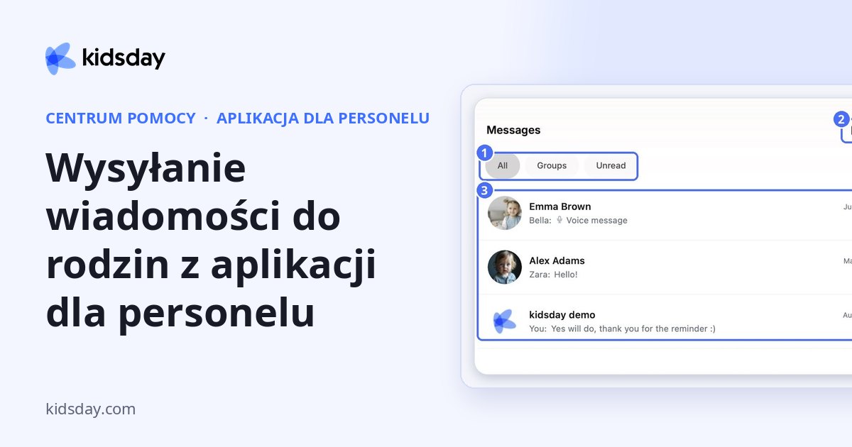 Wysyłanie wiadomości do rodzin z aplikacji dla personelu