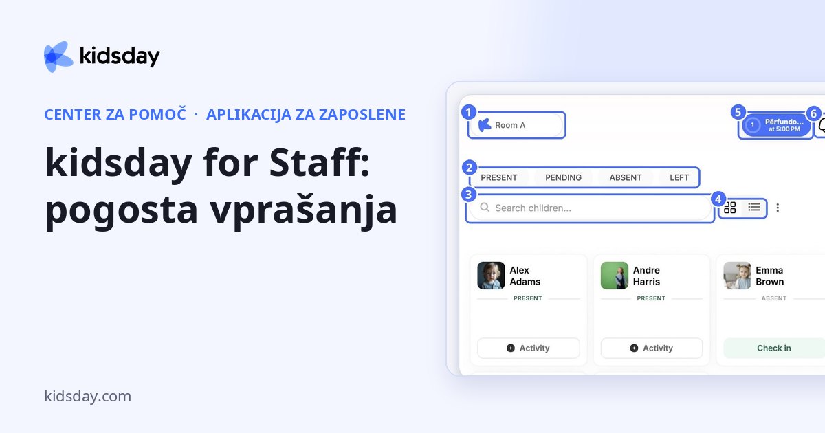 kidsday for Staff: pogosta vprašanja