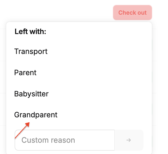 Grandparent Option in Recording Children's Check-Out