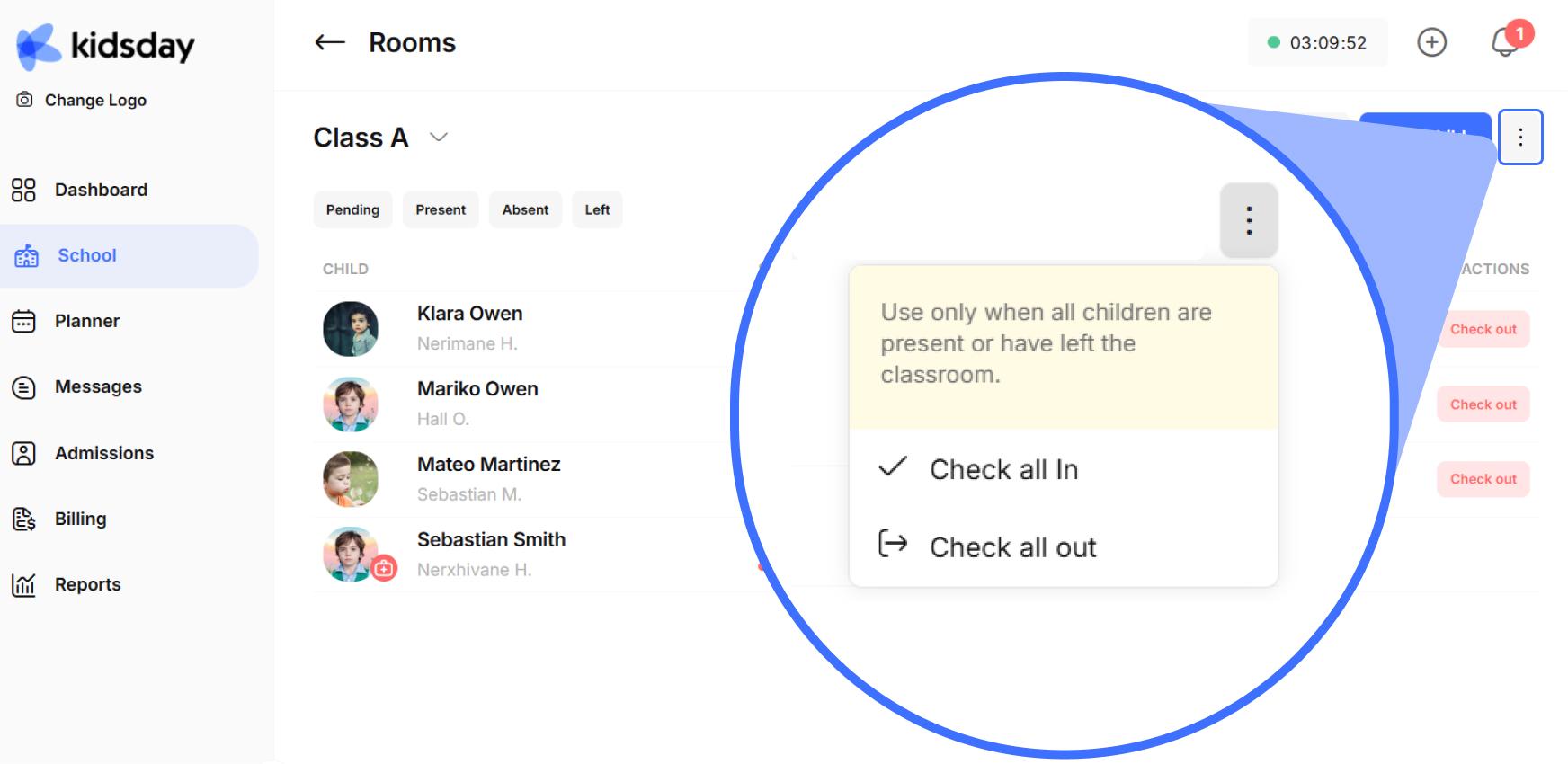 Recording Children's Attendance