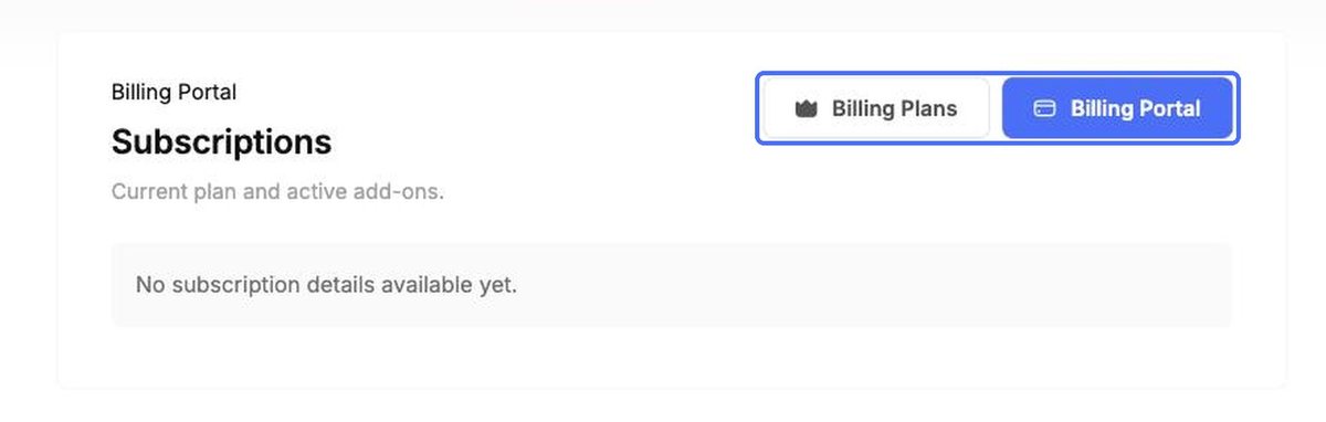 Billing Plans and Billing Portal