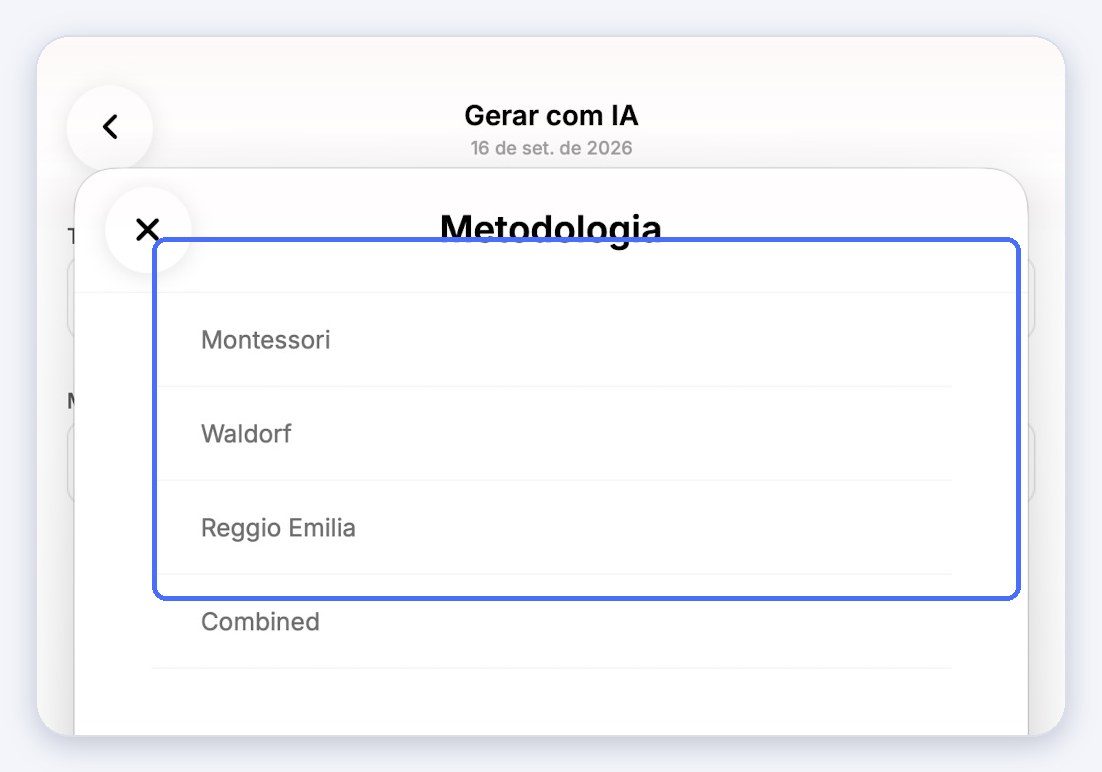 (1) As metodologias disponíveis