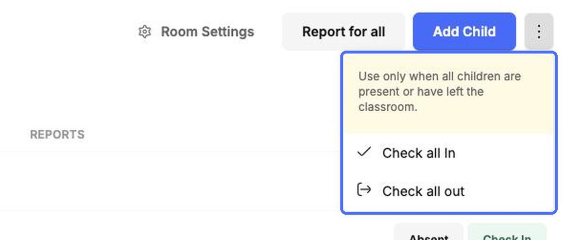 Check the whole room in or out in one click