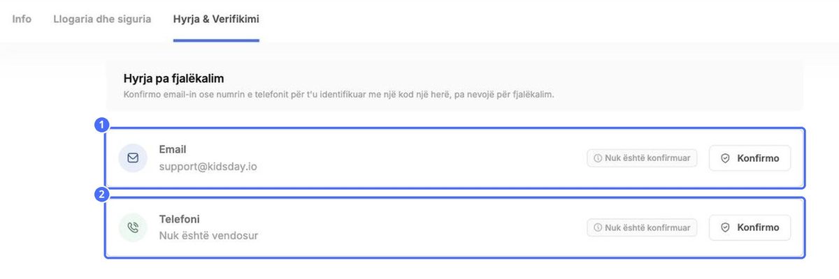 (1) Email, (2) Telefoni
