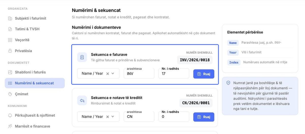 Sekuenca e faturave