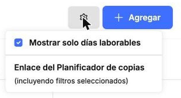 Los ajustes del calendario
