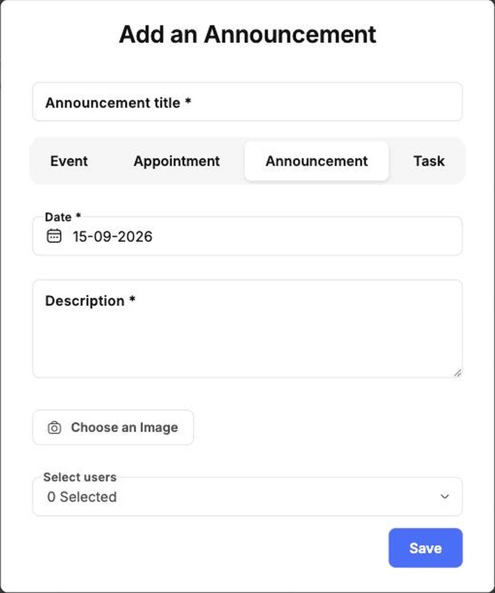 Add an Announcement