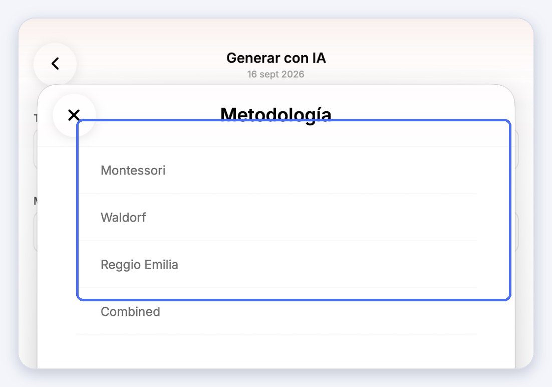 (1) Las metodologías disponibles