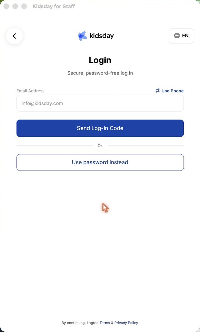 Ihre E-Mail-Adresse mit dem Schalter Telefon verwenden und Anmeldecode senden