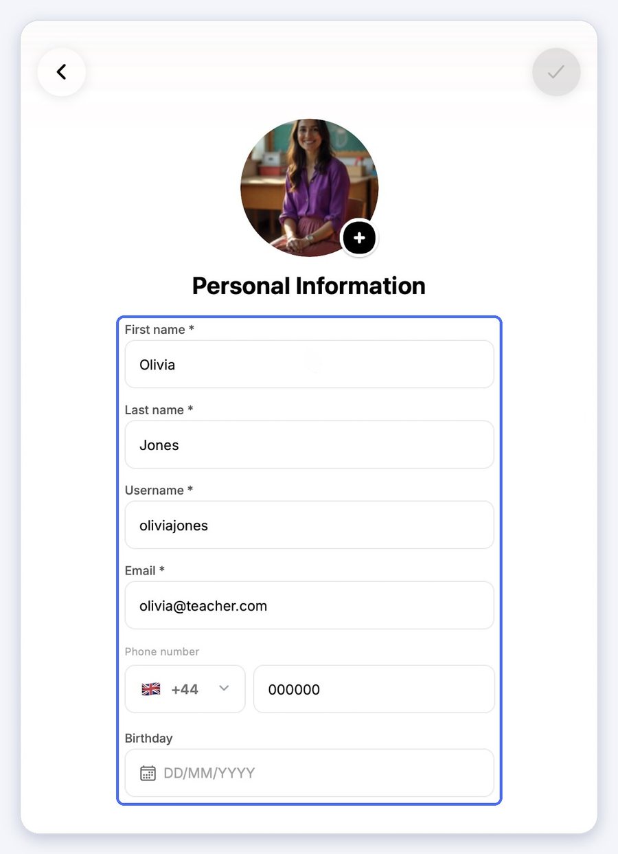 (1) Your personal information