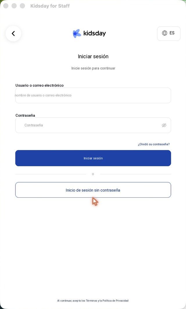 La pantalla de inicio de sesión, con ¿Olvidó su contraseña? e Inicio de sesión sin contraseña