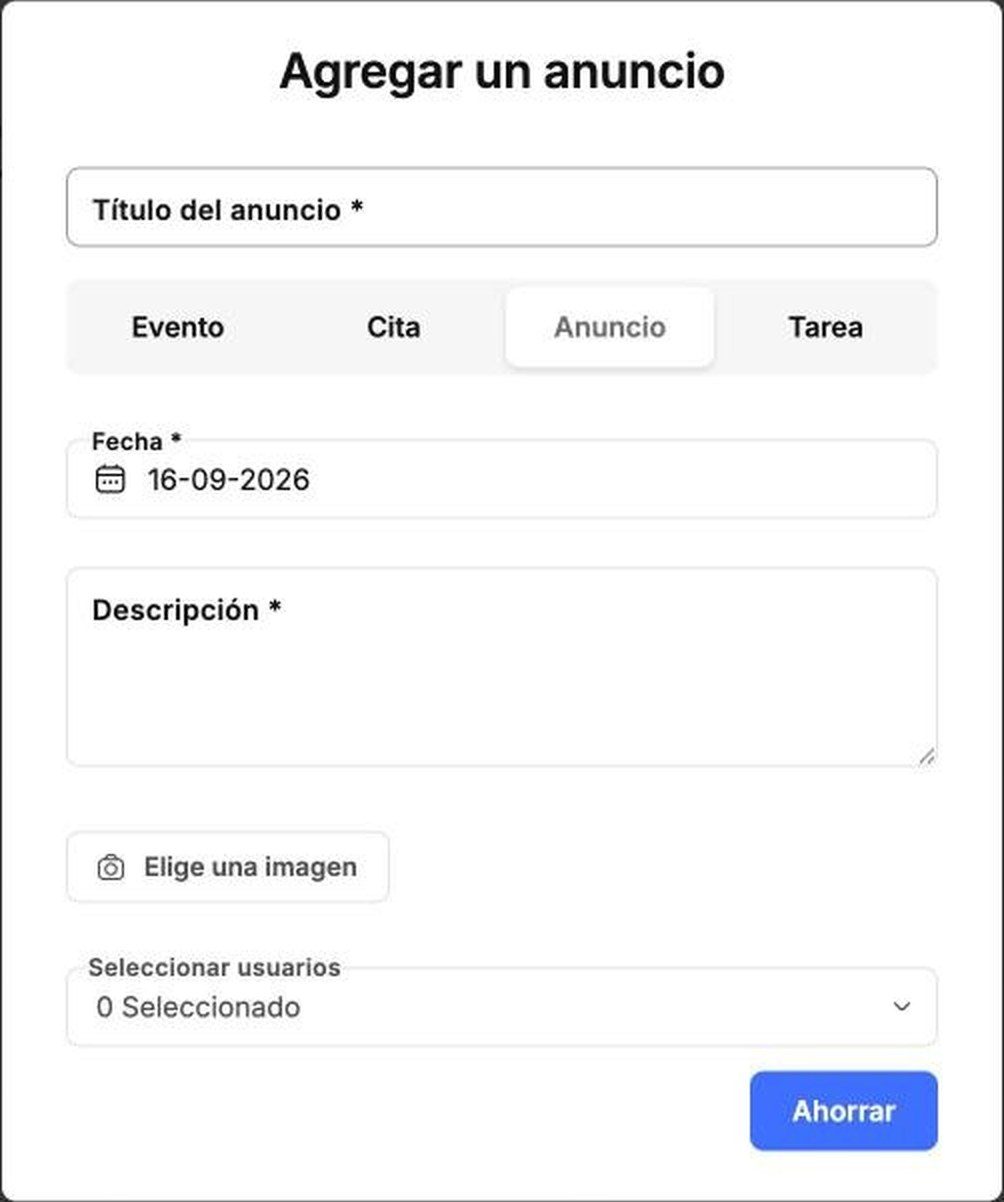 Agregar un anuncio
