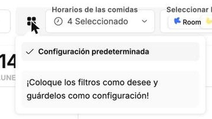 Configuraciones guardadas