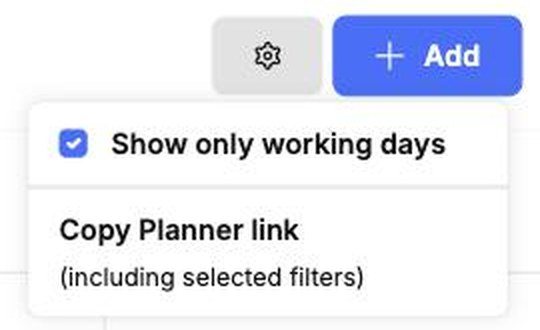 The calendar settings