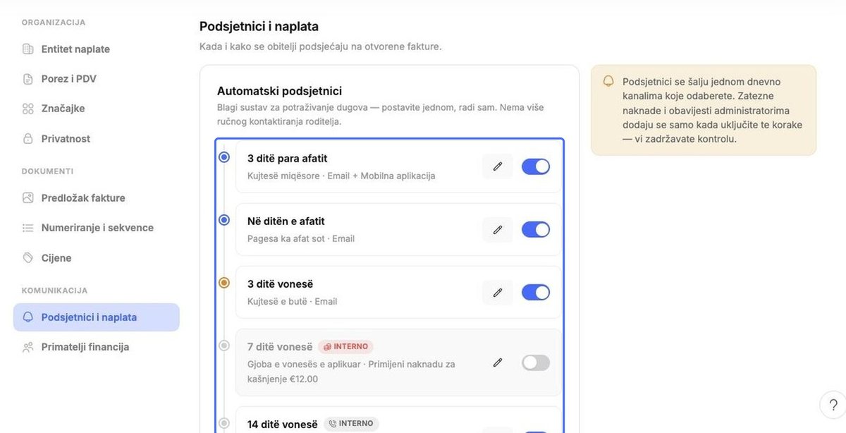 Automatski podsjetnici